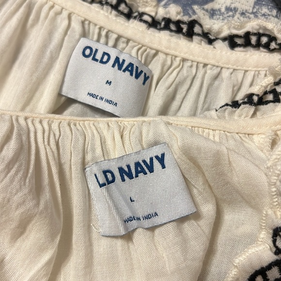 Old Navy Embroidered Split Neck Top in Embroidered Cream, Size M & Size L,
NWT - Picture 14 of 17